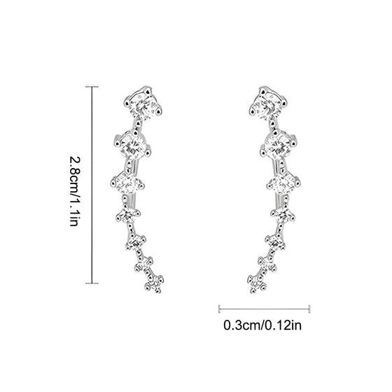 Ohrstecker mit sieben Sternen und Diamanten