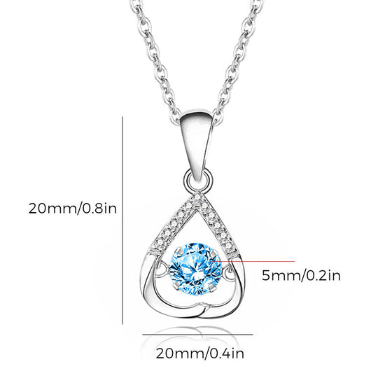 Sparkling Zirconia Heart Necklace