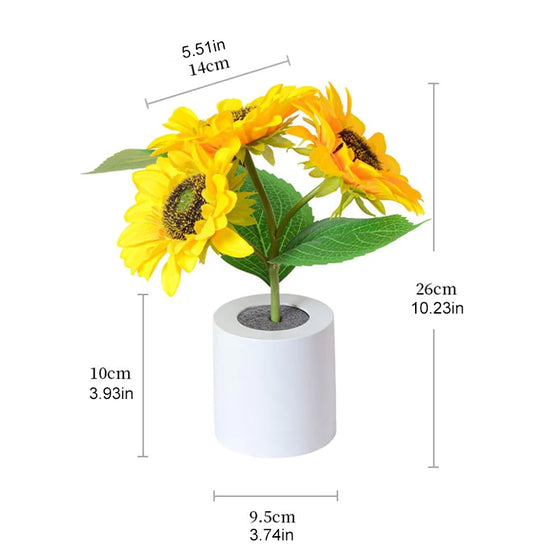 Sonnenblumen-LED-Simulationsnachtlicht