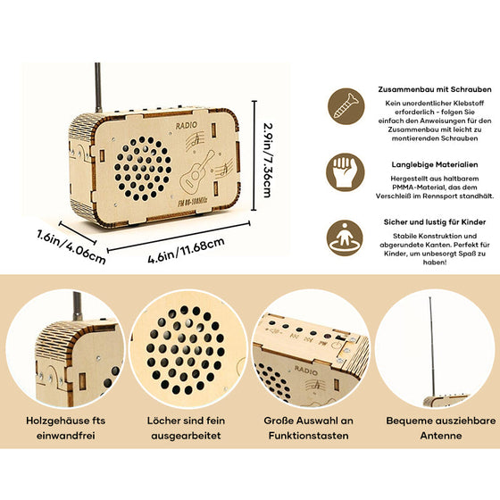 Kinder-Bastelradio-Modell
