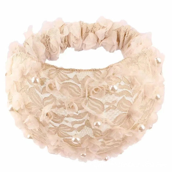 Gestricktes Perlen-Bandana Für Damen, Elastisches Stirnband