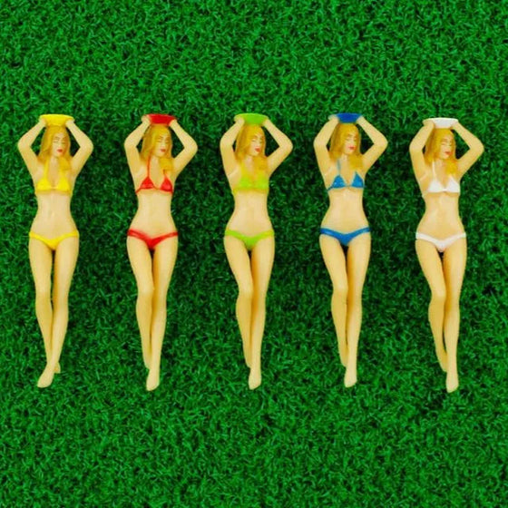 Lustige Bikini-Mädchen Golf-Tee (6 Stück)