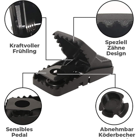 Robuste Mausefalle (6 Stück)