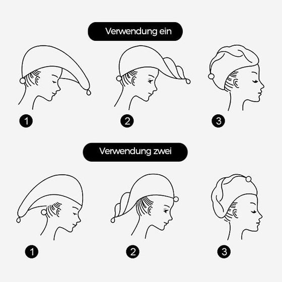 Hut aus Korallenvlies für trockenes Haar