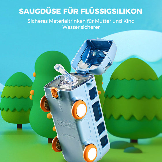 Tragbarer Wasserbecher in Busform