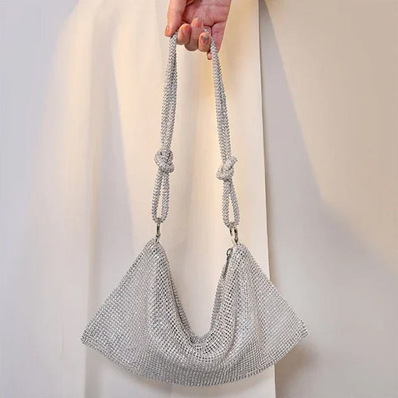 Luxuriöses Design Handtasche mit glänzenden Strasssteinen