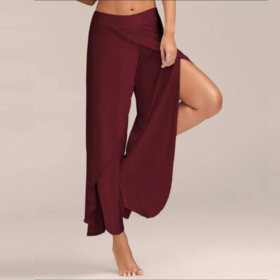 Damen-Culottes Chinohose mit weitem Bein