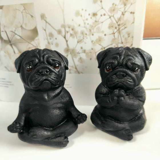 Bulldogge-Yoga-Statue