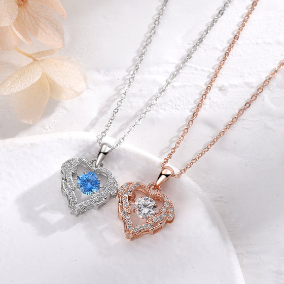 Sparkling Zirconia Heart Necklace