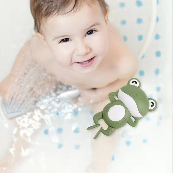 Baby Dusche  Uhrwerk Niedliches Tier schwimmender Frosch