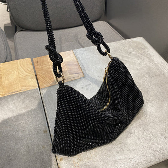 Luxuriöses Design Handtasche mit glänzenden Strasssteinen