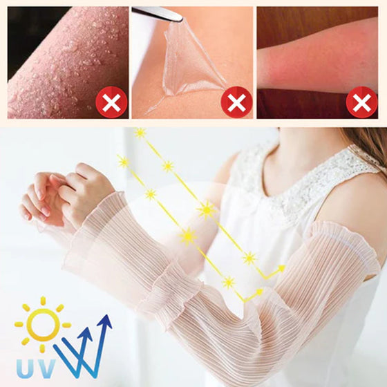 Sommerliche UV-Schutz-Armstulpen aus Spitze