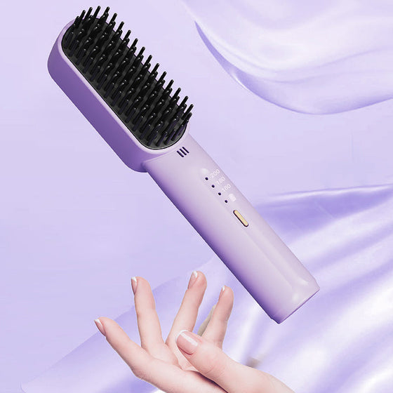 [Negative Ions Do Not Hurt Hair] Portable Mini Hair Straightening Comb