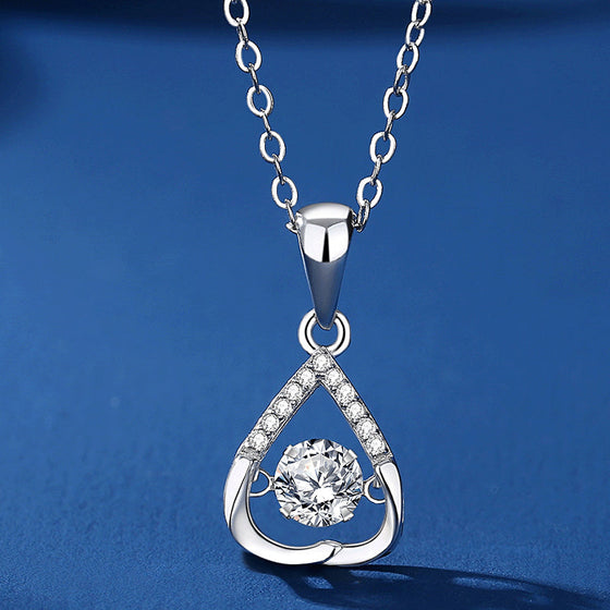 Sparkling Zirconia Heart Necklace