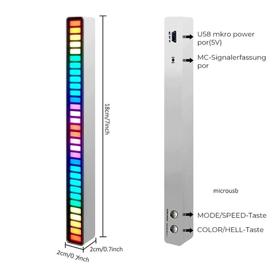 Kabellose Soundaktivierte RGB-Lichtleiste