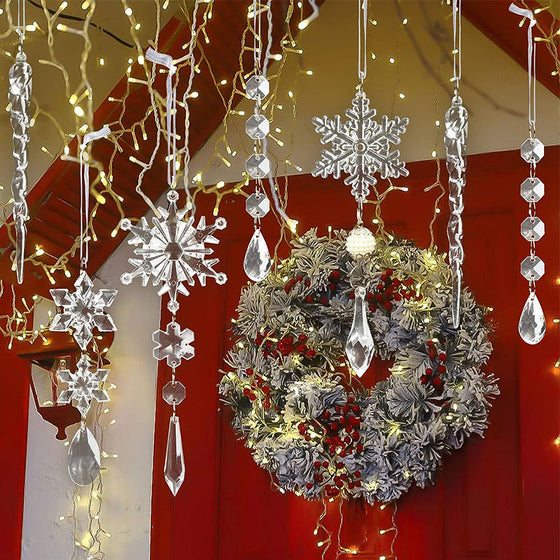 Kristall-Weihnachtsschneeflocken-Ornamente