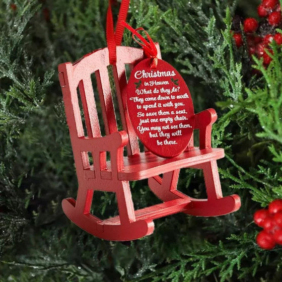 Weihnachten Holzhandwerk Kleiner Schaukelstuhl Ornament