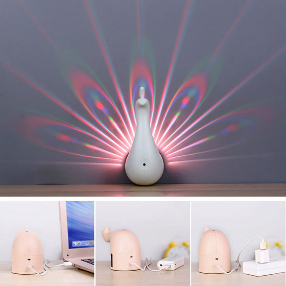 Peacock LED-Projektor-Wandleuchten für Schlafzimmer