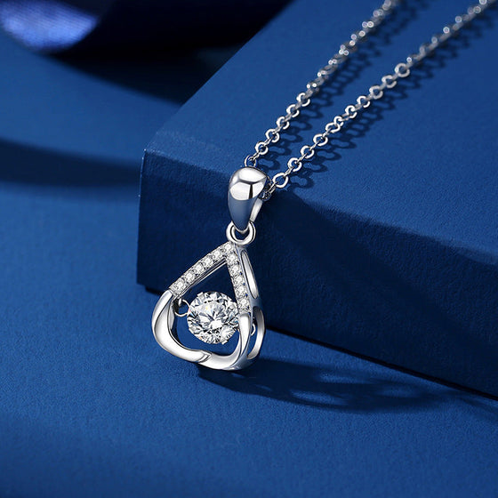 Sparkling Zirconia Heart Necklace