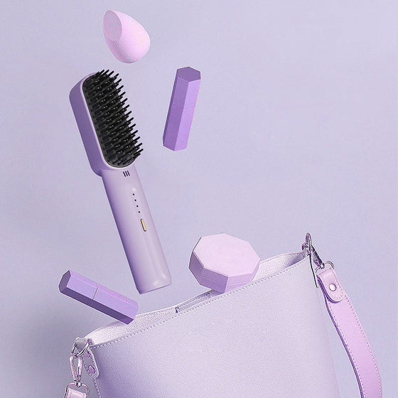 [Negative Ions Do Not Hurt Hair] Portable Mini Hair Straightening Comb