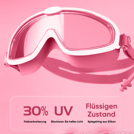 Antibeschlag-Schwimmbrille mit großem Rahmen