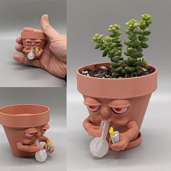 Kreativer rauchender Blumentopf