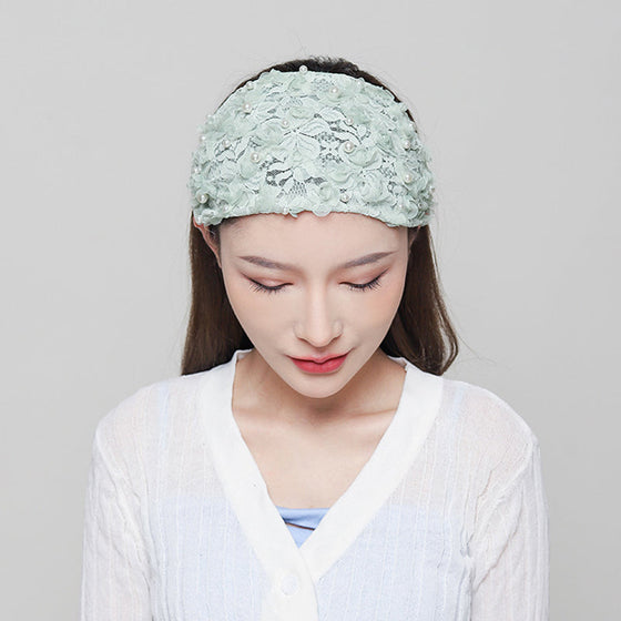 Gestricktes Perlen-Bandana Für Damen, Elastisches Stirnband