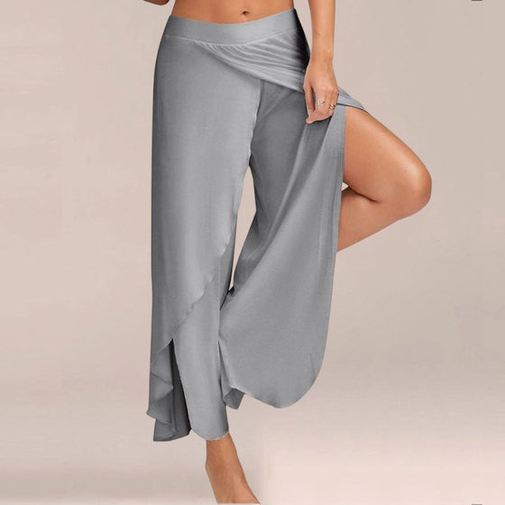 Damen-Culottes Chinohose mit weitem Bein