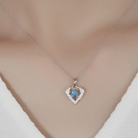 Sparkling Zirconia Heart Necklace