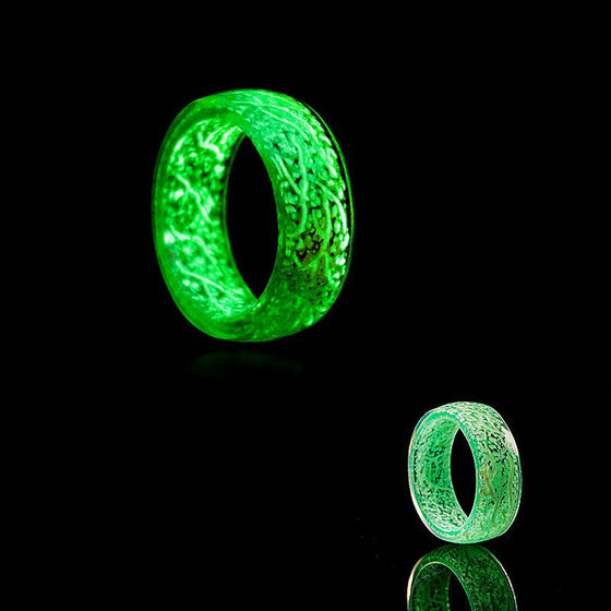 Fashion Colorful Luminous Resin Fluorescent Glowing Ring