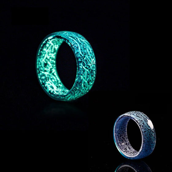 Fashion Colorful Luminous Resin Fluorescent Glowing Ring