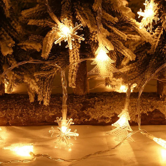 Weihnachtsschneeflocken-Lichterkette