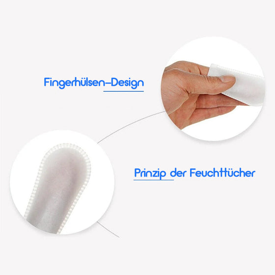 Haustier Zahnreinigung Finger Tücher