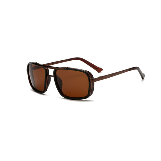 Herren Retro Steampunk Polarisierte Sonnenbrille