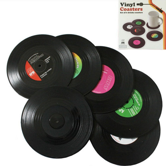 Schallplatten-Untersetzer mit Vintage-Spielerhalter