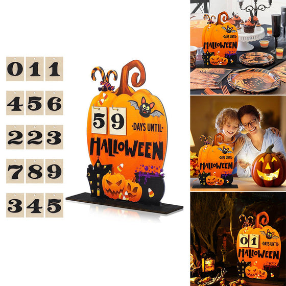 Halloween-Adventskalender aus Holz